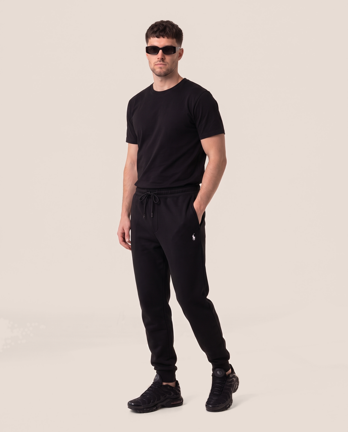 Ralph Lauren fleece track pants, black