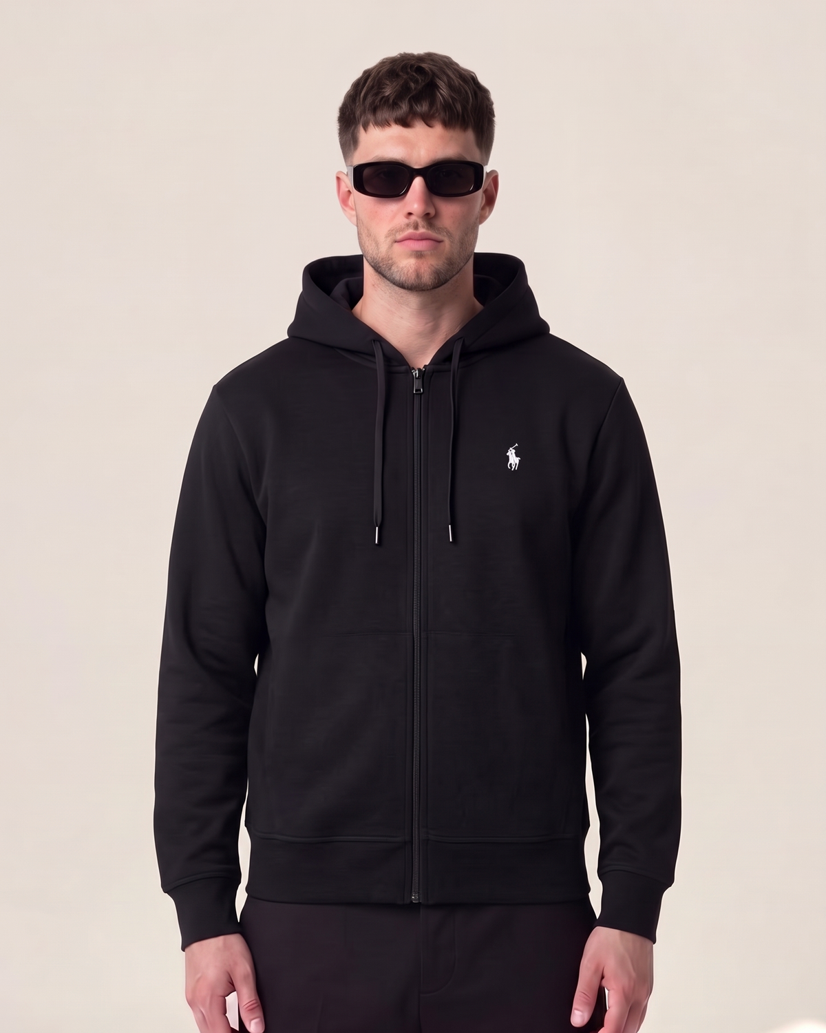 Ralph Lauren full-zip hoodie, black