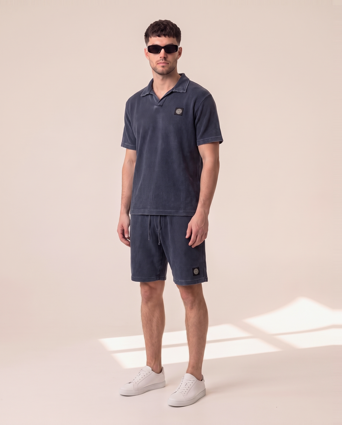 Stone Island polo and shorts set Indigo
