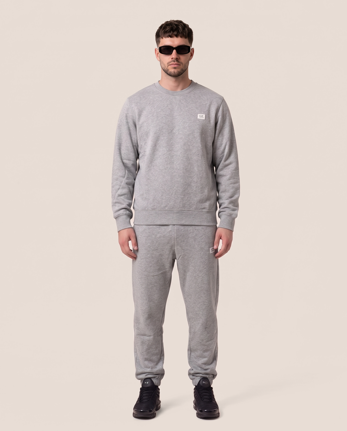 C.P. Company fleece tracksuit in grey melange