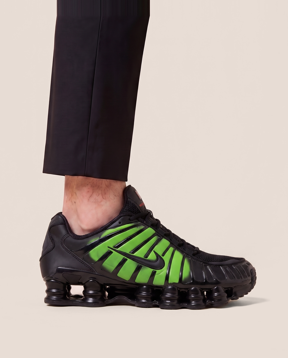Black with green
