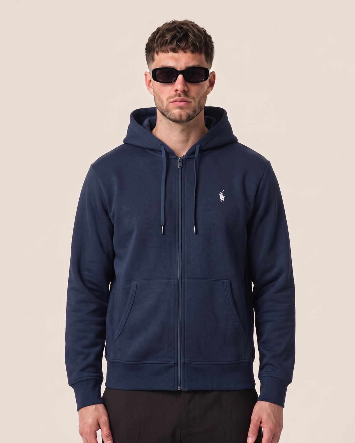 Ralph Lauren full-zip hoodie in navy