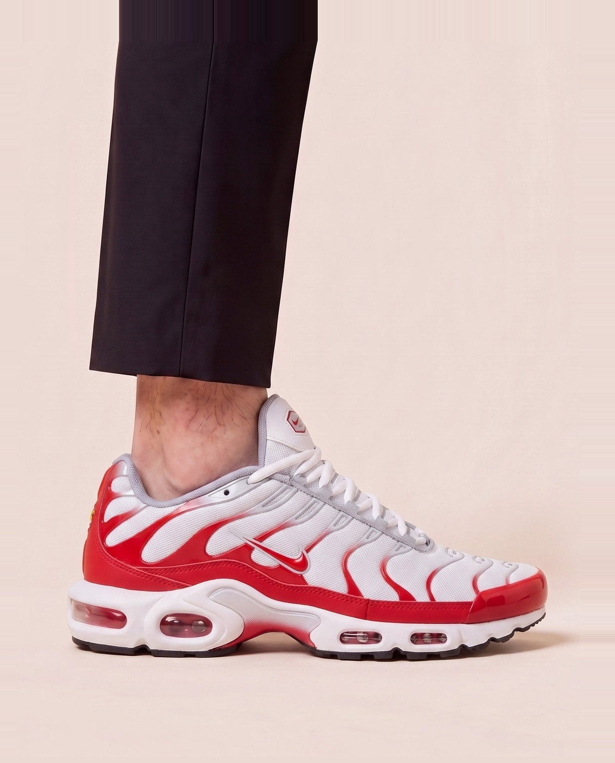 White with red